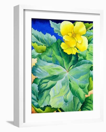 Yellow Begonia, 2019 (Watercolour on Paper)-Christopher Ryland-Framed Giclee Print