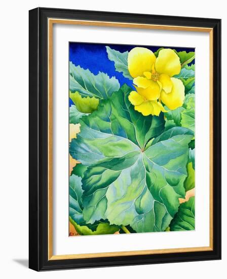 Yellow Begonia, 2019 (Watercolour on Paper)-Christopher Ryland-Framed Giclee Print