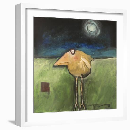 Yellow Bird in Moonlight-Tim Nyberg-Framed Giclee Print