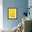 Yellow Bird-Jace Grey-Framed Art Print displayed on a wall