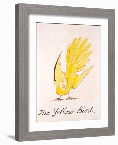 Yellow Bird-Edward Lear-Framed Giclee Print