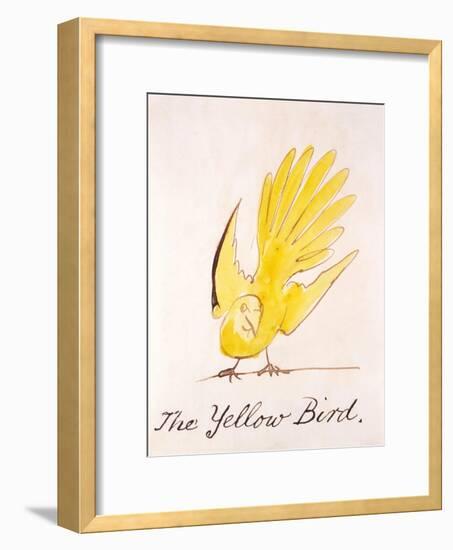 Yellow Bird-Edward Lear-Framed Giclee Print