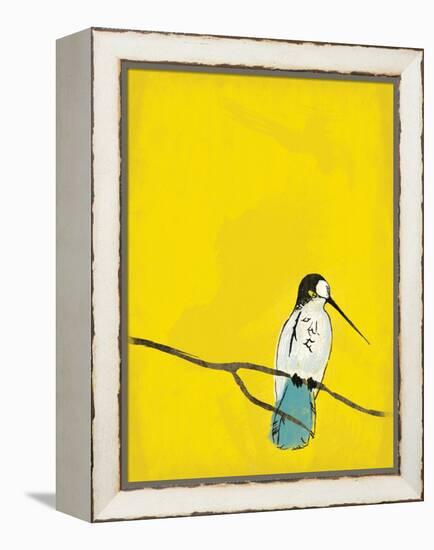 Yellow Bird-Jace Grey-Framed Stretched Canvas