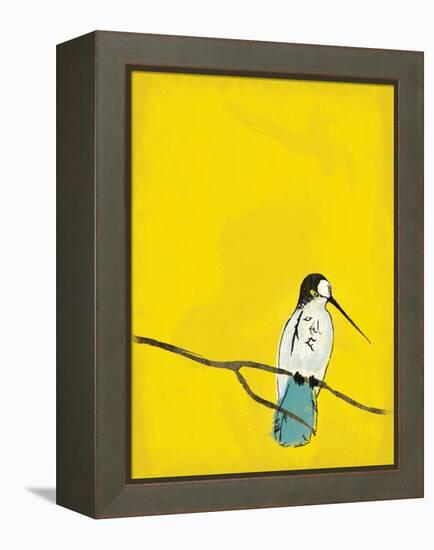 Yellow Bird-Jace Grey-Framed Stretched Canvas