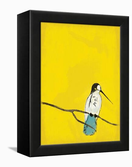 Yellow Bird-Jace Grey-Framed Stretched Canvas