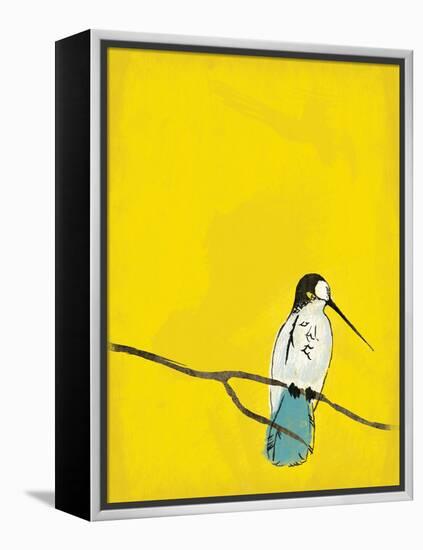 Yellow Bird-Jace Grey-Framed Stretched Canvas