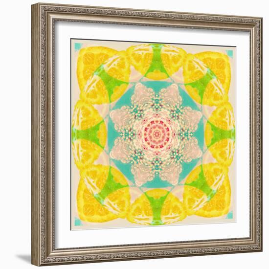 Yellow Blossom Mandala-Alaya Gadeh-Framed Photographic Print