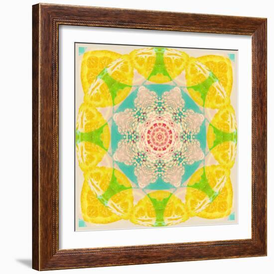 Yellow Blossom Mandala-Alaya Gadeh-Framed Photographic Print