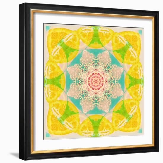 Yellow Blossom Mandala-Alaya Gadeh-Framed Photographic Print