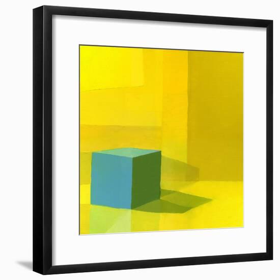Yellow / Blue-Daniel Cacouault-Framed Giclee Print