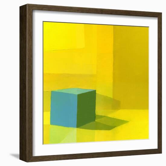 Yellow / Blue-Daniel Cacouault-Framed Giclee Print