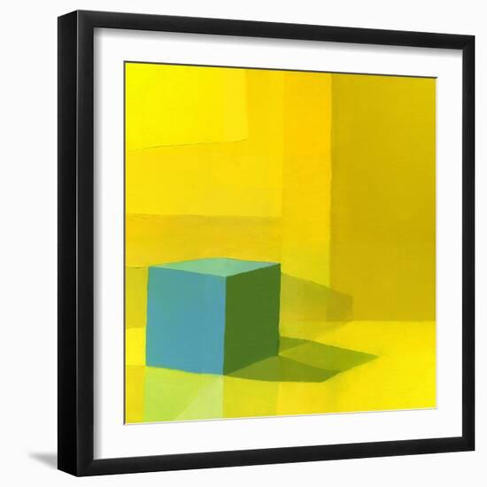 Yellow / Blue-Daniel Cacouault-Framed Giclee Print