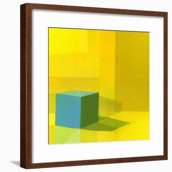 Yellow / Blue-Daniel Cacouault-Framed Giclee Print