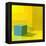 Yellow / Blue-Daniel Cacouault-Framed Premier Image Canvas