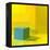 Yellow / Blue-Daniel Cacouault-Framed Premier Image Canvas