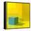 Yellow / Blue-Daniel Cacouault-Framed Premier Image Canvas