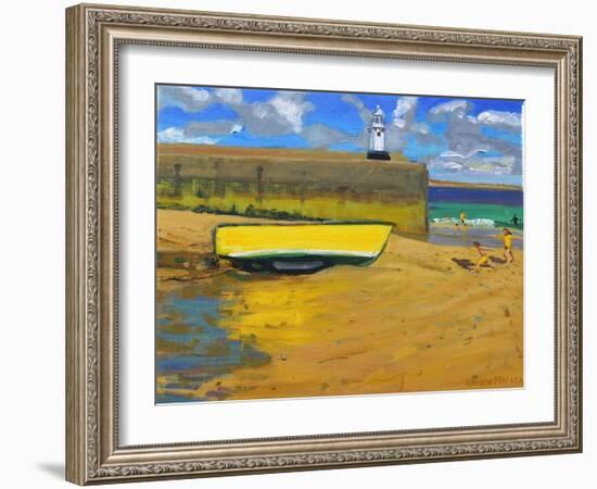 Yellow Boat, St Ives-Andrew Macara-Framed Giclee Print