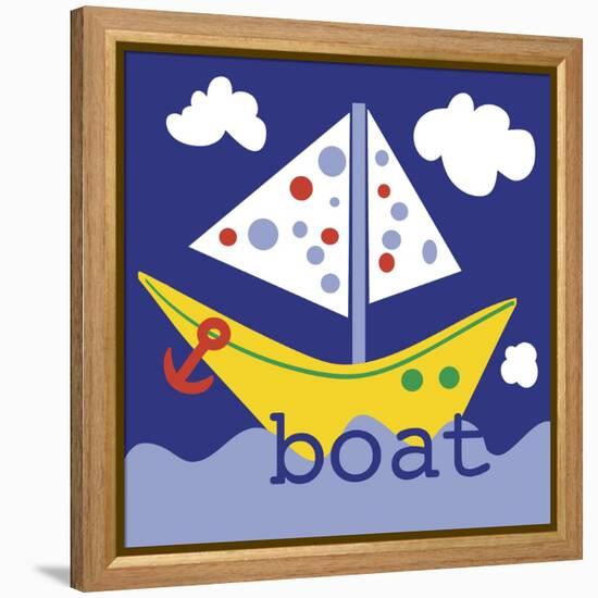 Yellow Boat-Erin Clark-Framed Premier Image Canvas