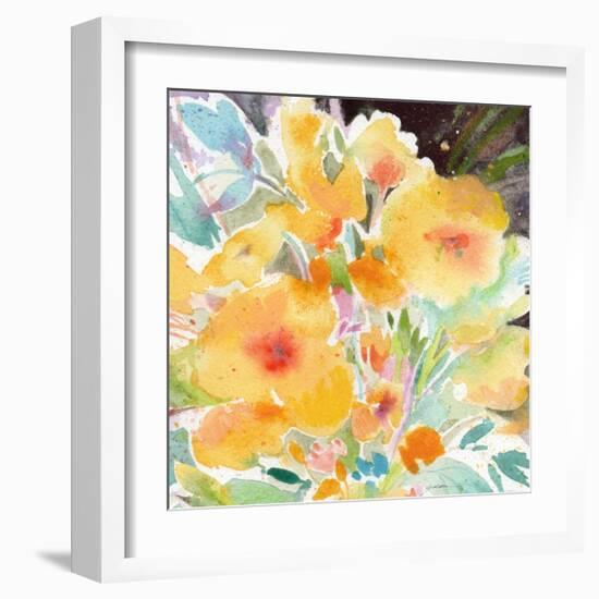 Yellow Bouquet-Sheila Golden-Framed Art Print