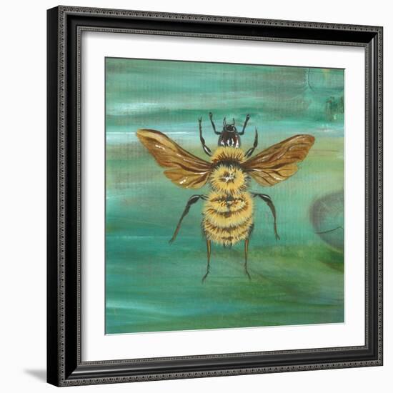 Yellow Bumble Bee-Gigi Begin-Framed Giclee Print