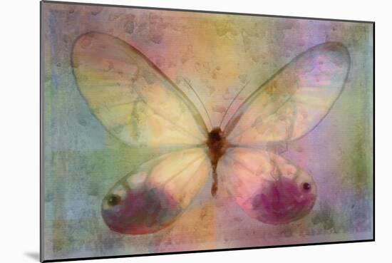 Yellow Butterfly Watercolor-Cora Niele-Mounted Giclee Print