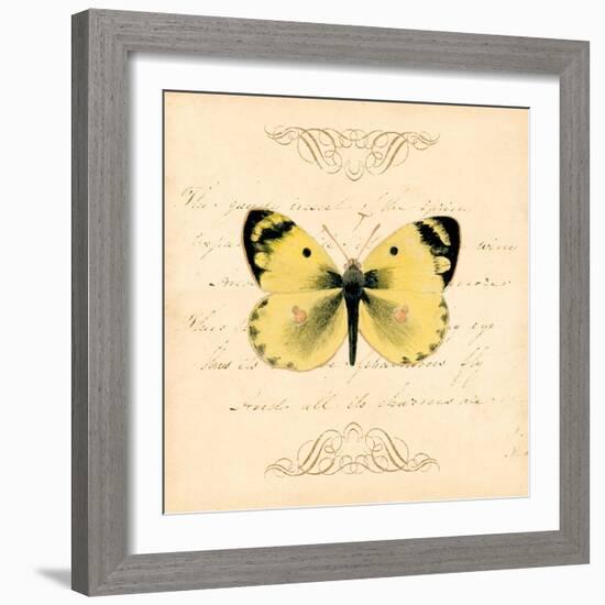 Yellow Butterfly-Artique Studio-Framed Art Print