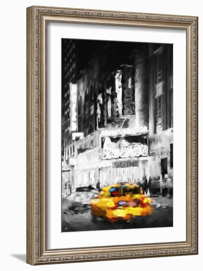 Yellow Cab - In the Style of Oil Painting-Philippe Hugonnard-Framed Giclee Print