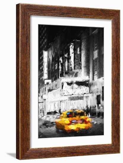 Yellow Cab - In the Style of Oil Painting-Philippe Hugonnard-Framed Giclee Print