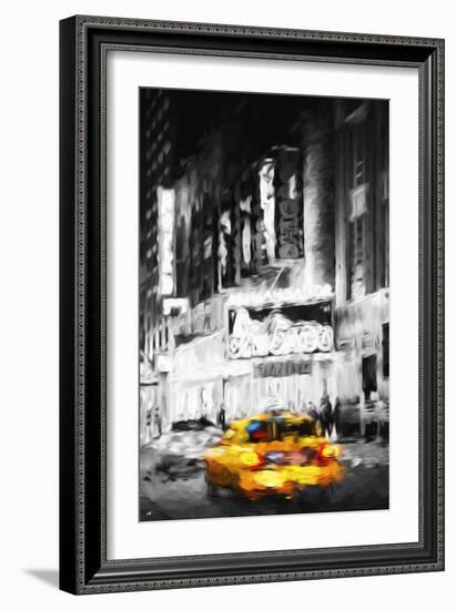 Yellow Cab - In the Style of Oil Painting-Philippe Hugonnard-Framed Giclee Print