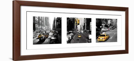 Yellow Cab, New York-Dominique Obadia-Framed Art Print