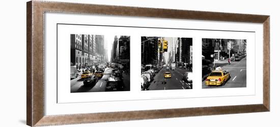 Yellow Cab, New York-Dominique Obadia-Framed Art Print