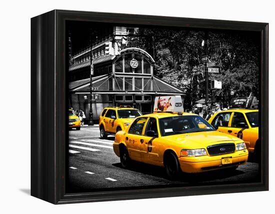 Yellow Cabs, 72nd Street, IRT Broadway Subway Station, Upper West Side of Manhattan, New York-Philippe Hugonnard-Framed Premier Image Canvas