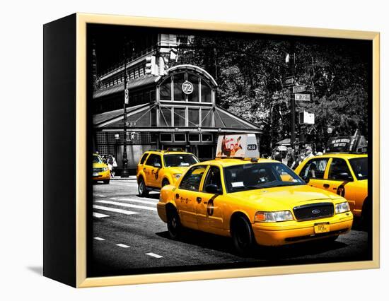 Yellow Cabs, 72nd Street, IRT Broadway Subway Station, Upper West Side of Manhattan, New York-Philippe Hugonnard-Framed Premier Image Canvas