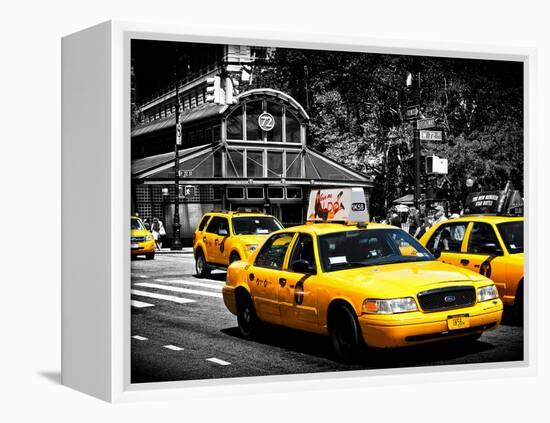 Yellow Cabs, 72nd Street, IRT Broadway Subway Station, Upper West Side of Manhattan, New York-Philippe Hugonnard-Framed Premier Image Canvas