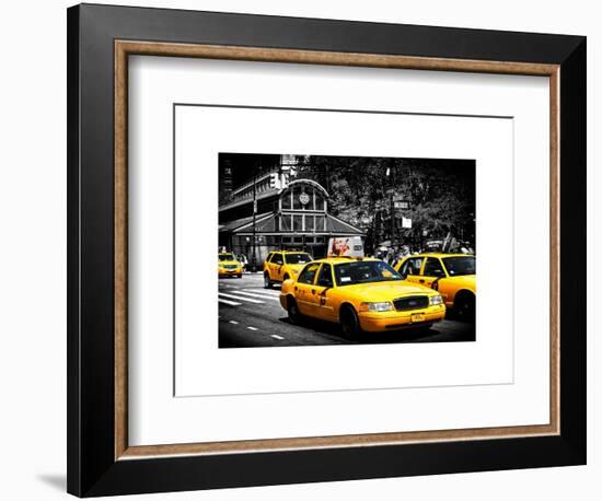 Yellow Cabs, 72nd Street, IRT Broadway Subway Station, Upper West Side of Manhattan, New York-Philippe Hugonnard-Framed Art Print