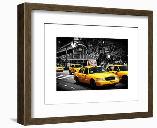 Yellow Cabs, 72nd Street, IRT Broadway Subway Station, Upper West Side of Manhattan, New York-Philippe Hugonnard-Framed Premium Giclee Print