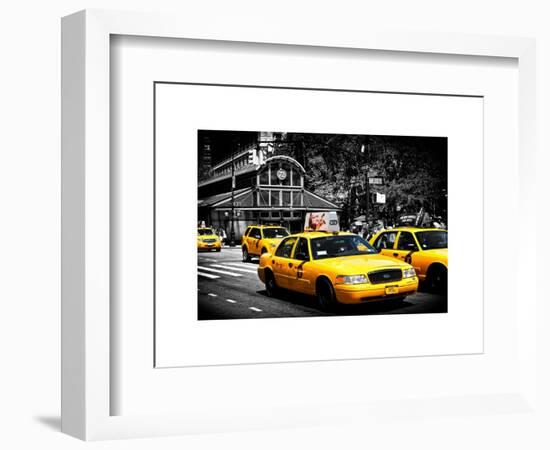 Yellow Cabs, 72nd Street, IRT Broadway Subway Station, Upper West Side of Manhattan, New York-Philippe Hugonnard-Framed Premium Giclee Print