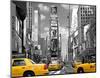Yellow Cabs, Times Square-Igor Maloratsky-Mounted Art Print