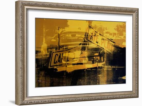 Yellow Car and Street Sign-David Studwell-Framed Giclee Print