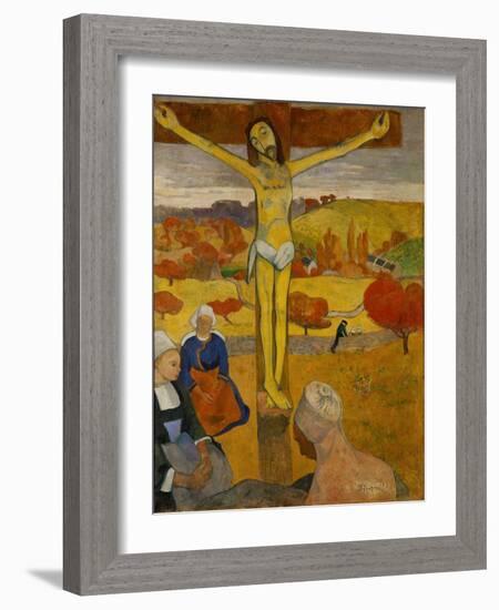 Yellow Christ. Oil on canvas (1889) 92 x 73 cm Cat. W 327.-Paul Gauguin-Framed Giclee Print