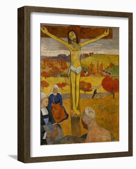 Yellow Christ. Oil on canvas (1889) 92 x 73 cm Cat. W 327.-Paul Gauguin-Framed Giclee Print