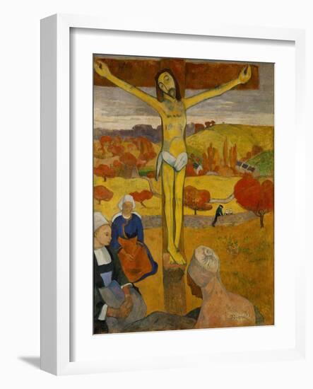 Yellow Christ. Oil on canvas (1889) 92 x 73 cm Cat. W 327.-Paul Gauguin-Framed Giclee Print