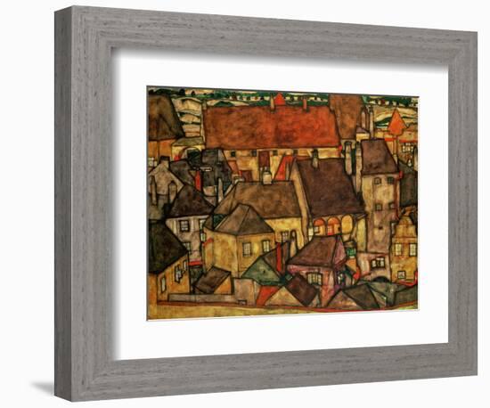 Yellow City, 1914-Egon Schiele-Framed Giclee Print