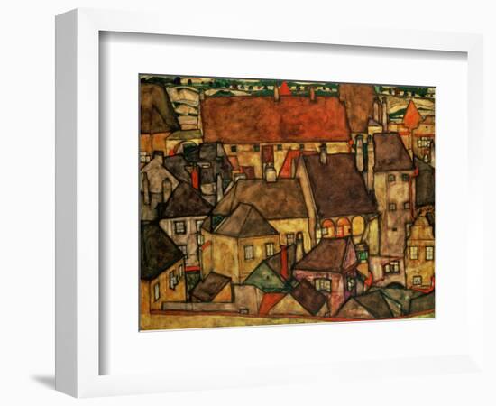 Yellow City, 1914-Egon Schiele-Framed Giclee Print