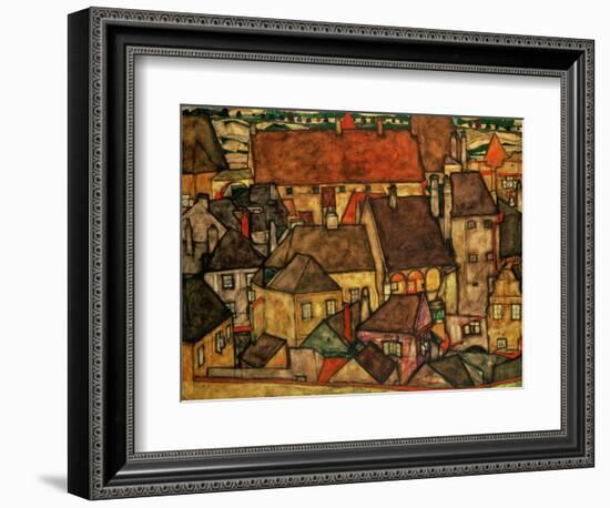 Yellow City, 1914-Egon Schiele-Framed Giclee Print