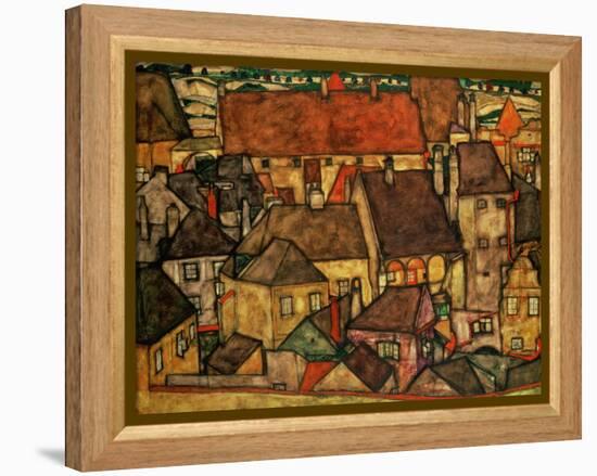 Yellow City, 1914-Egon Schiele-Framed Premier Image Canvas