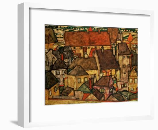 Yellow City, 1914-Egon Schiele-Framed Giclee Print