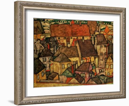 Yellow City, 1914-Egon Schiele-Framed Giclee Print