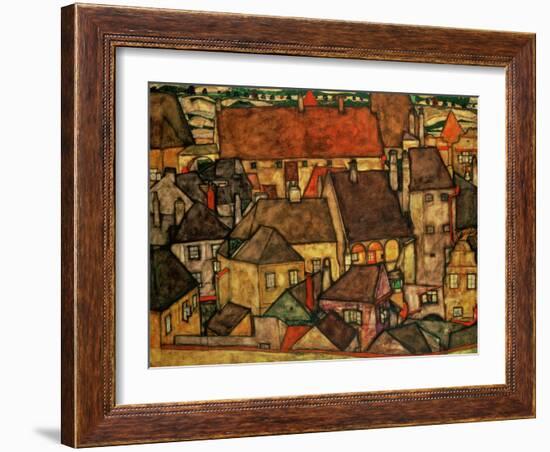 Yellow City, 1914-Egon Schiele-Framed Giclee Print