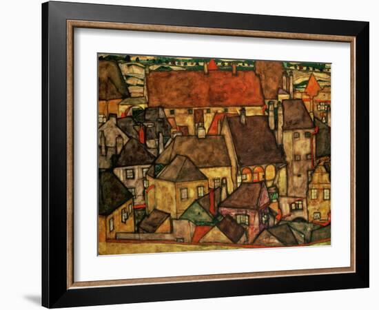 Yellow City, 1914-Egon Schiele-Framed Giclee Print